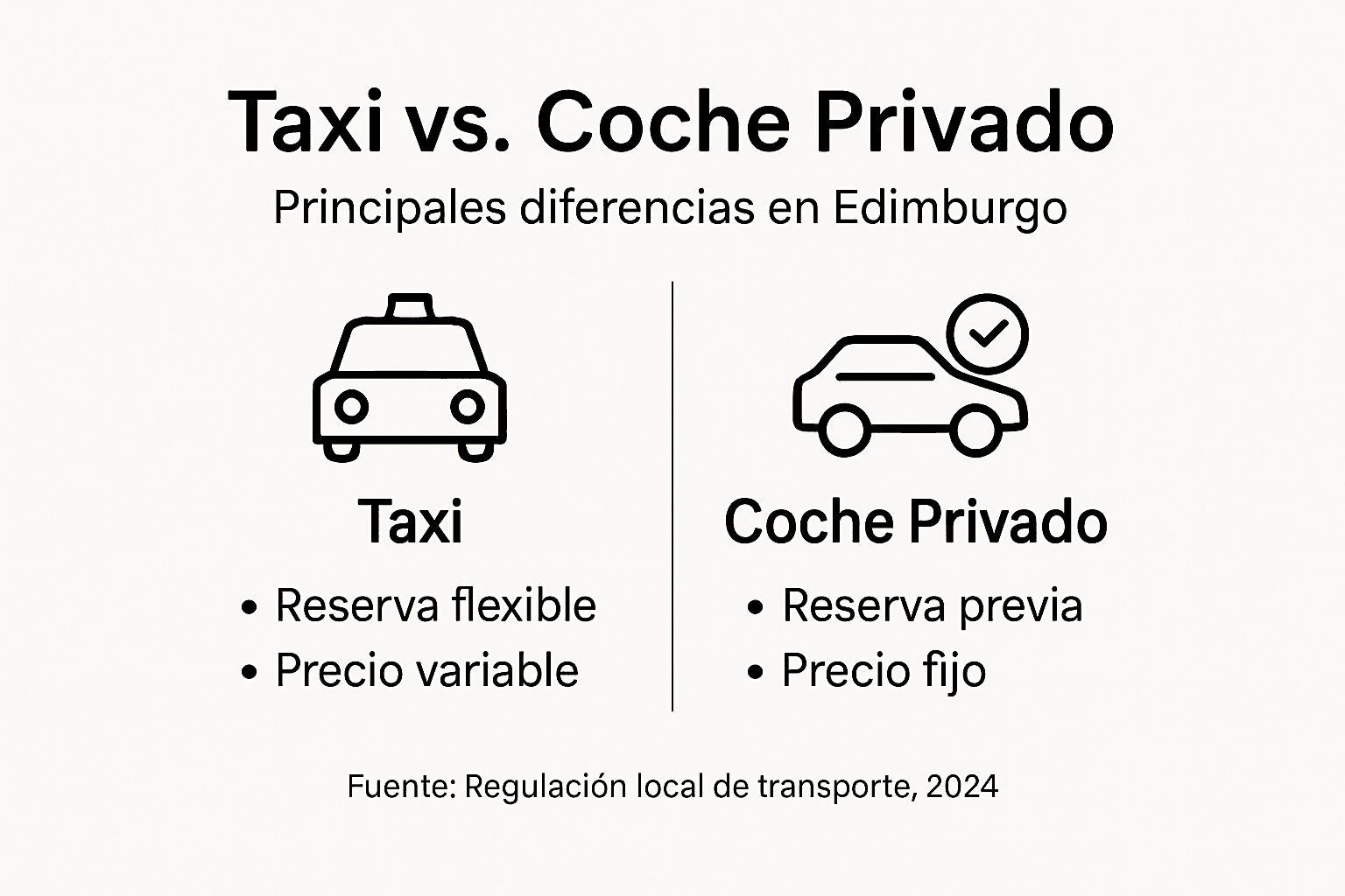 Infografía comparativa: taxi o coche particular, ¿cuál elegir?