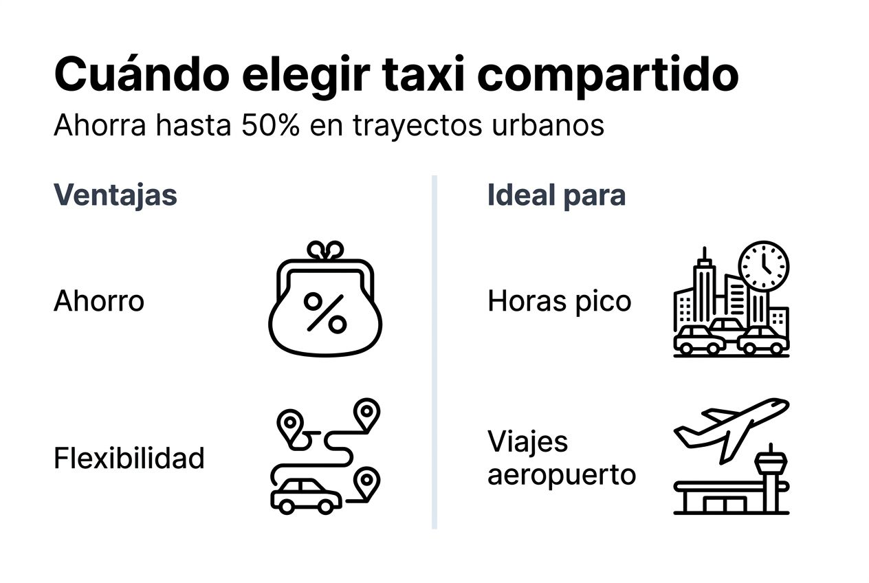 Infografía: comparación de opciones de taxi compartido en Edimburgo