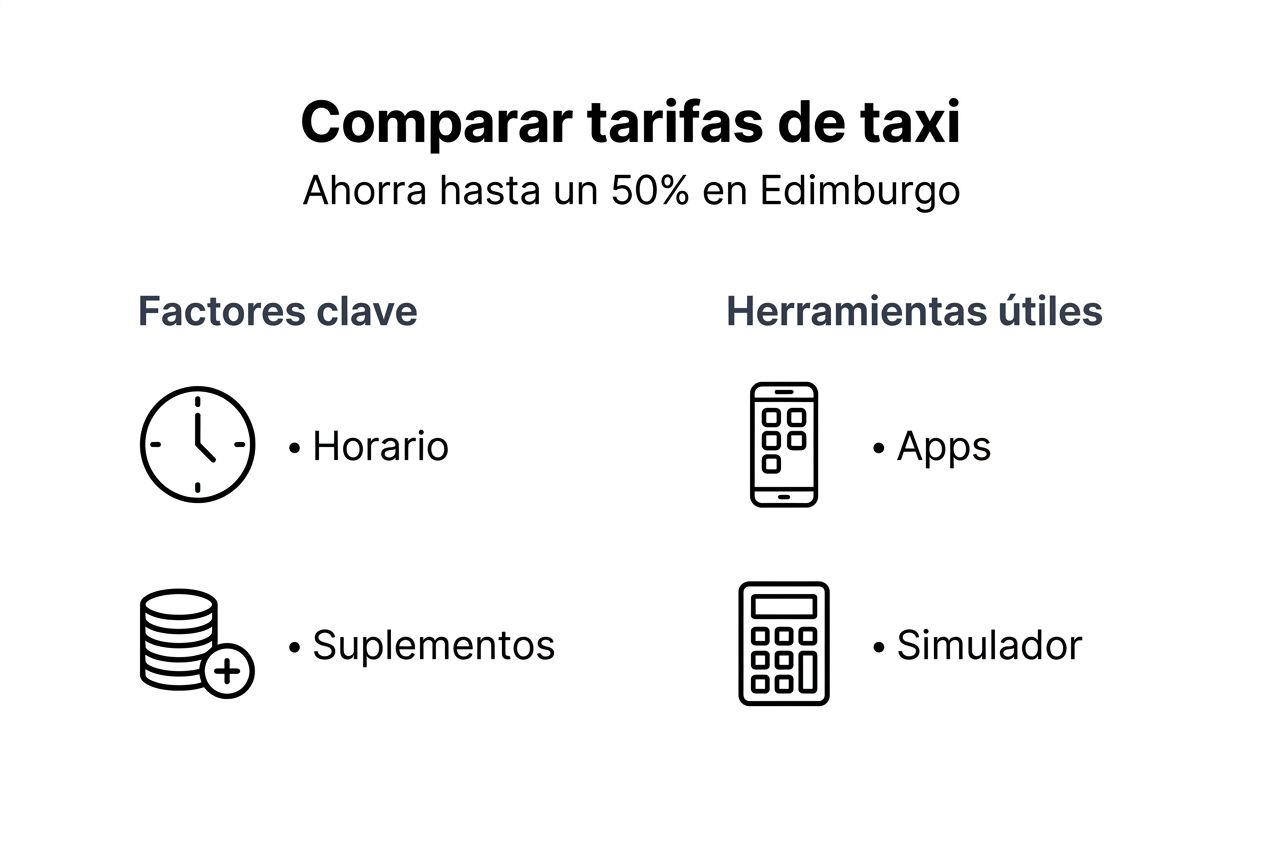 Infografía: comparación de precios de taxi en Edimburgo