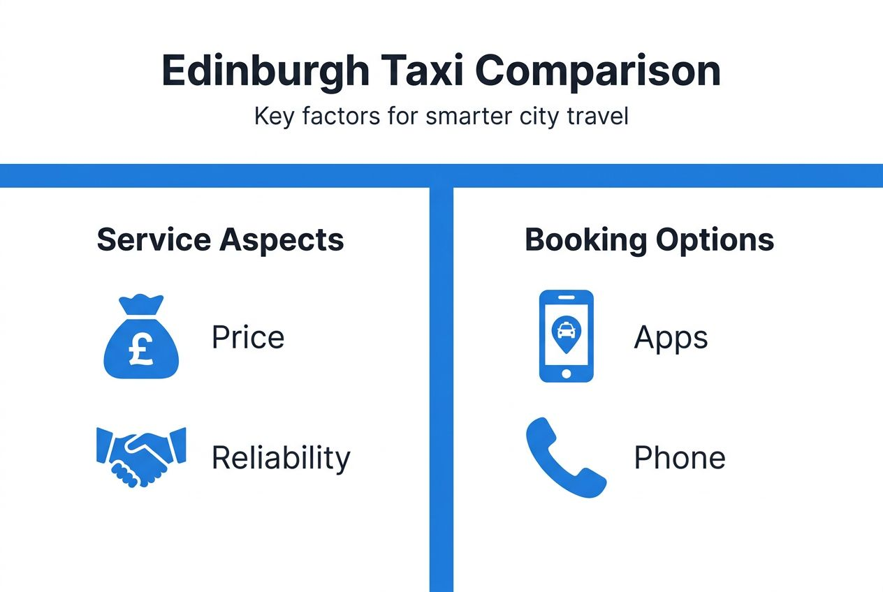 Infographic summarizing Edinburgh taxi comparison