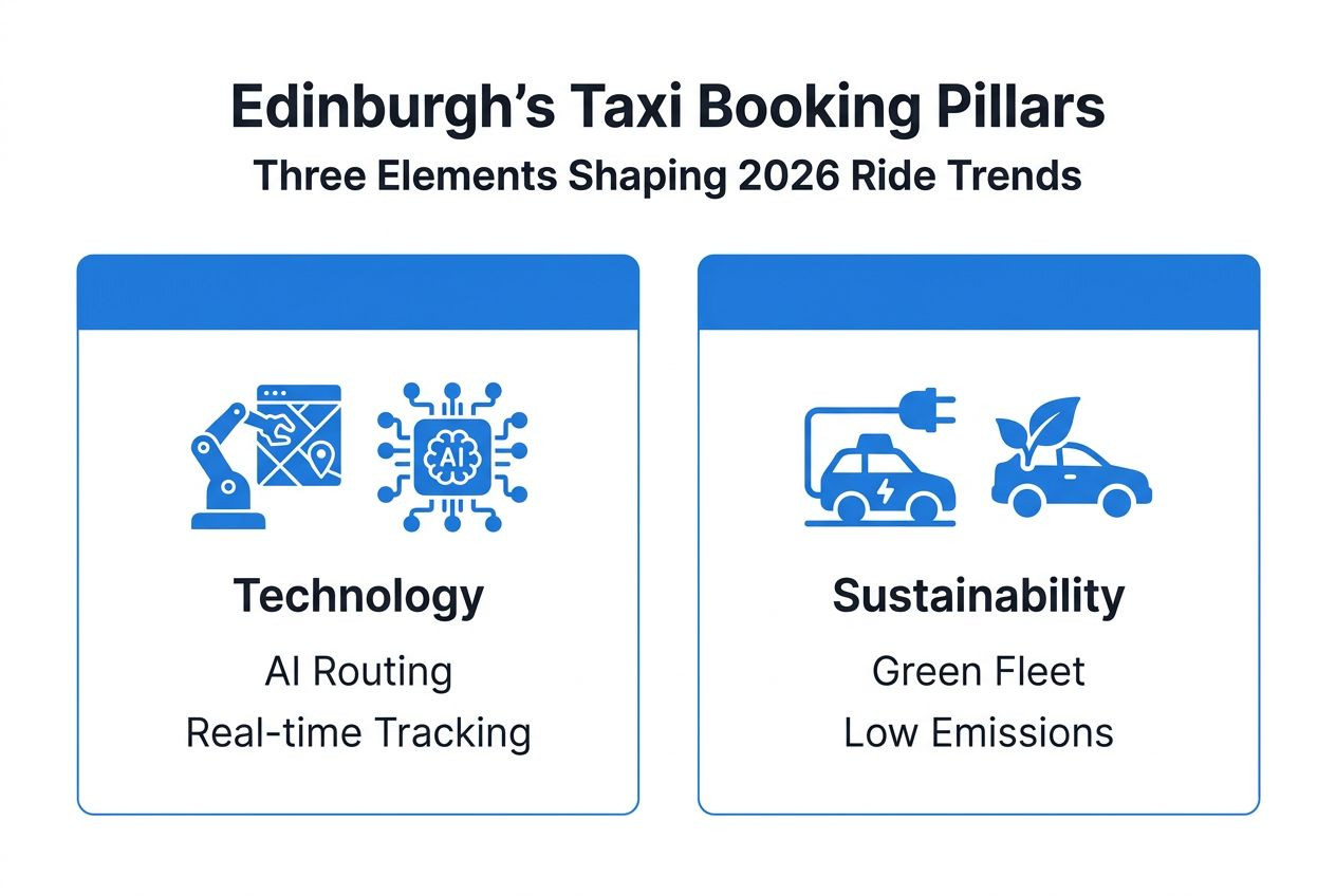 Infographic of key taxi evolution pillars