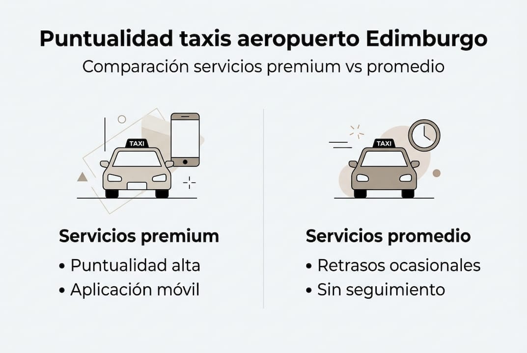 Infografía: ¿Qué tan puntuales son los taxis en el aeropuerto de Edimburgo?