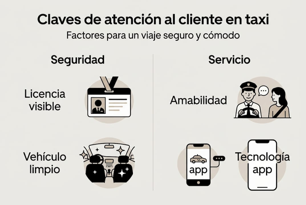 Infografía: consejos esenciales para ofrecer una atención al cliente de calidad en el servicio de taxi