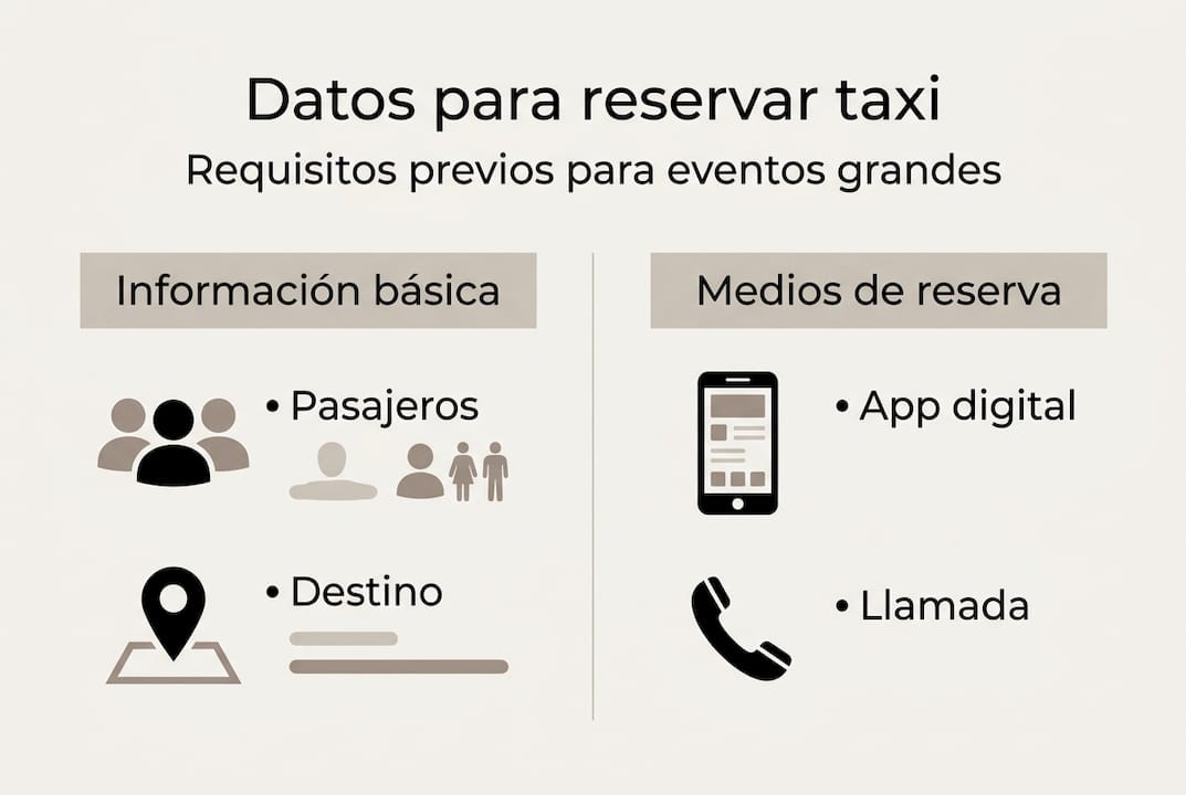 Infografía con la información esencial que debes conocer antes de pedir un taxi