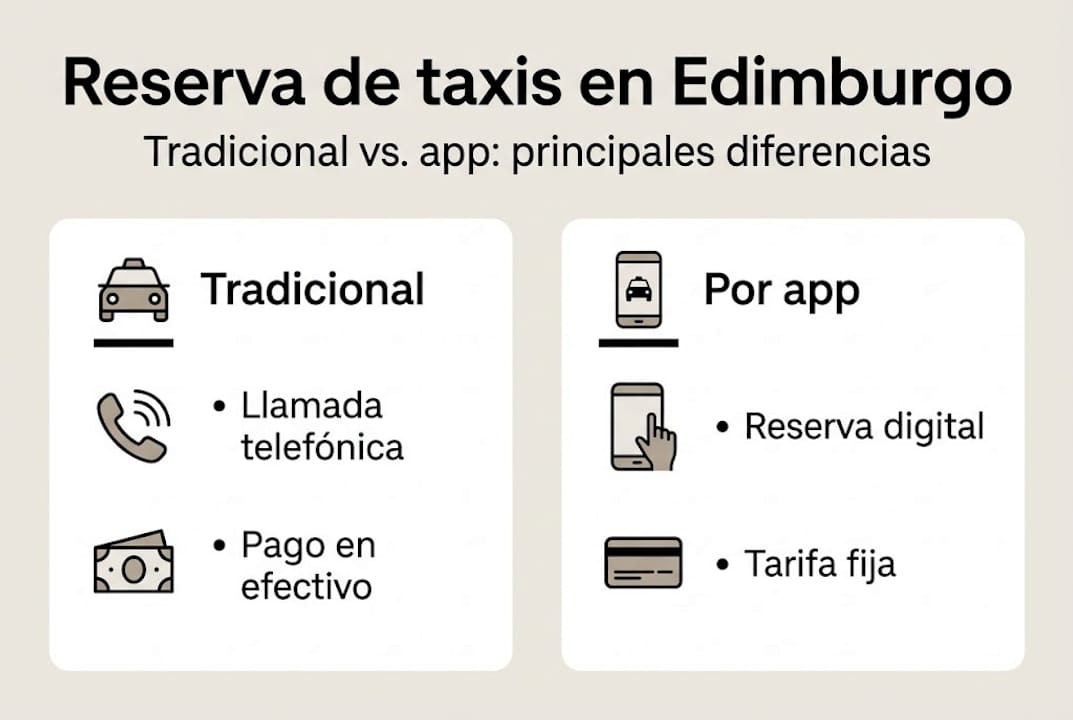Infografía sobre las diferentes formas de pedir un taxi