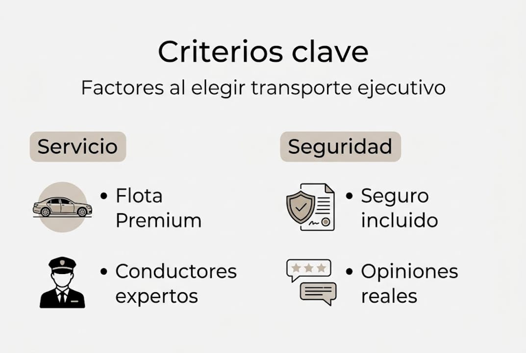 Infografía: claves para elegir un servicio de transporte ejecutivo en Edimburgo