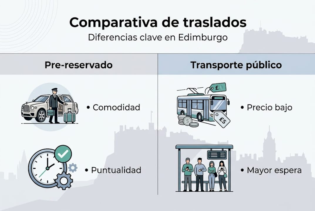 Infografía con las principales ventajas de reservar tu traslado con antelación