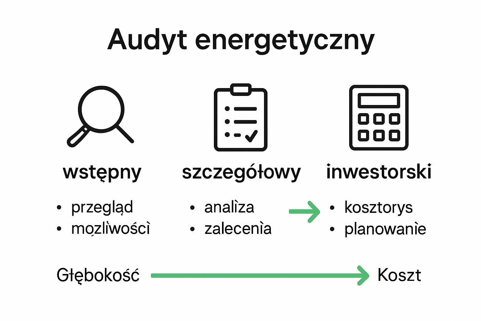 Infographic compares types of energy audits