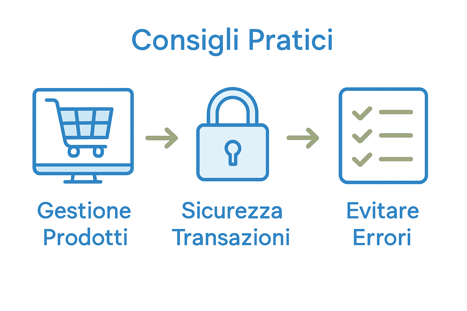 Processo gestione, sicurezza e errori carrello online