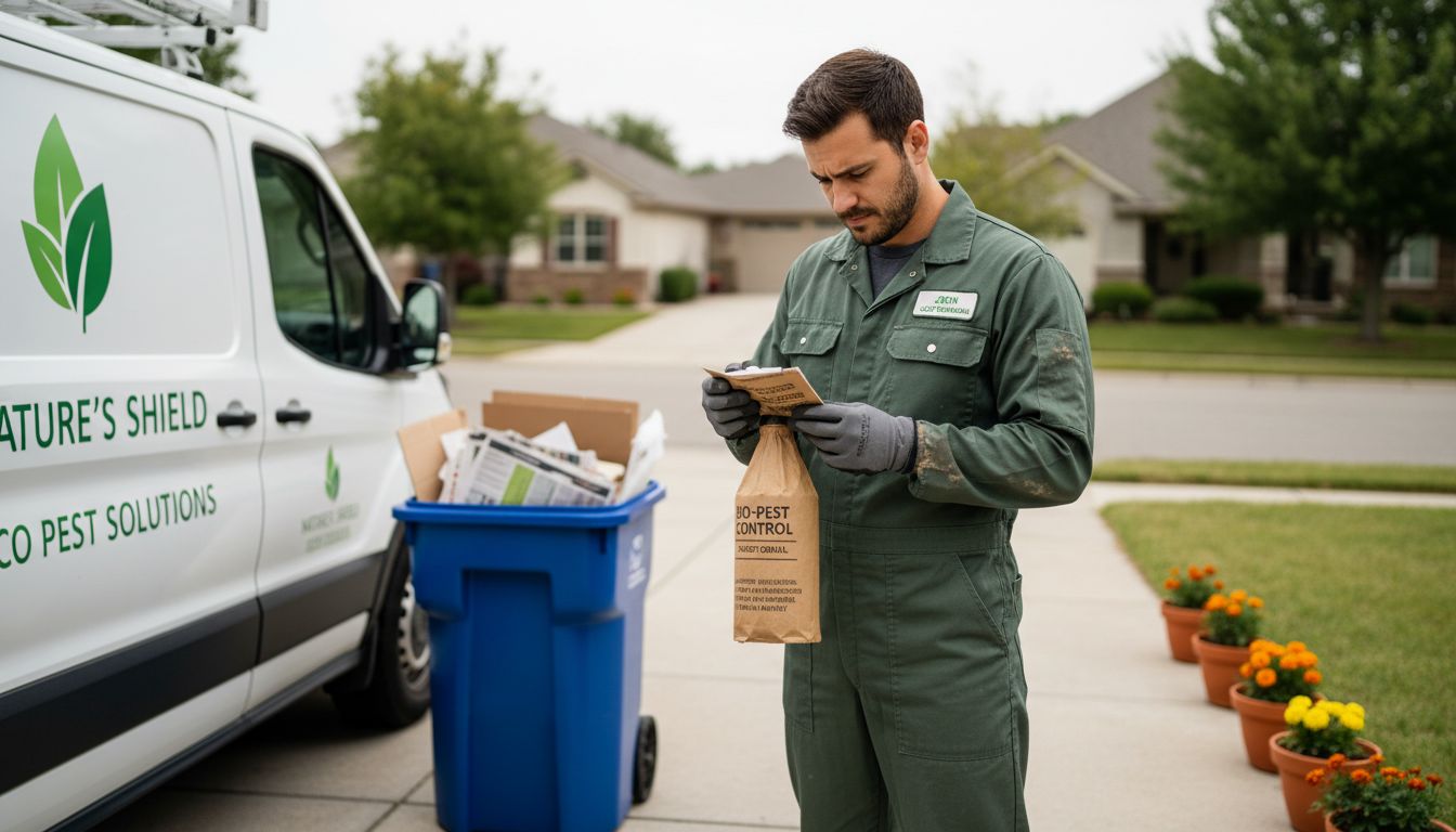 Technician applies eco-friendly pest treatment