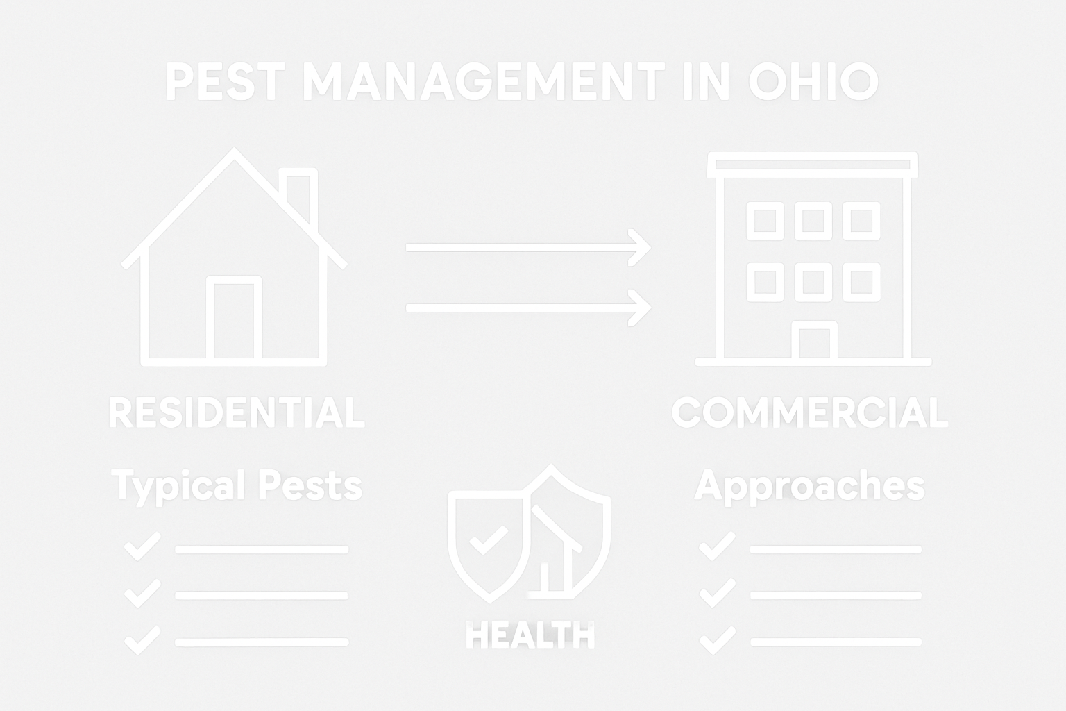 Infographic comparing residential and commercial pest solutions