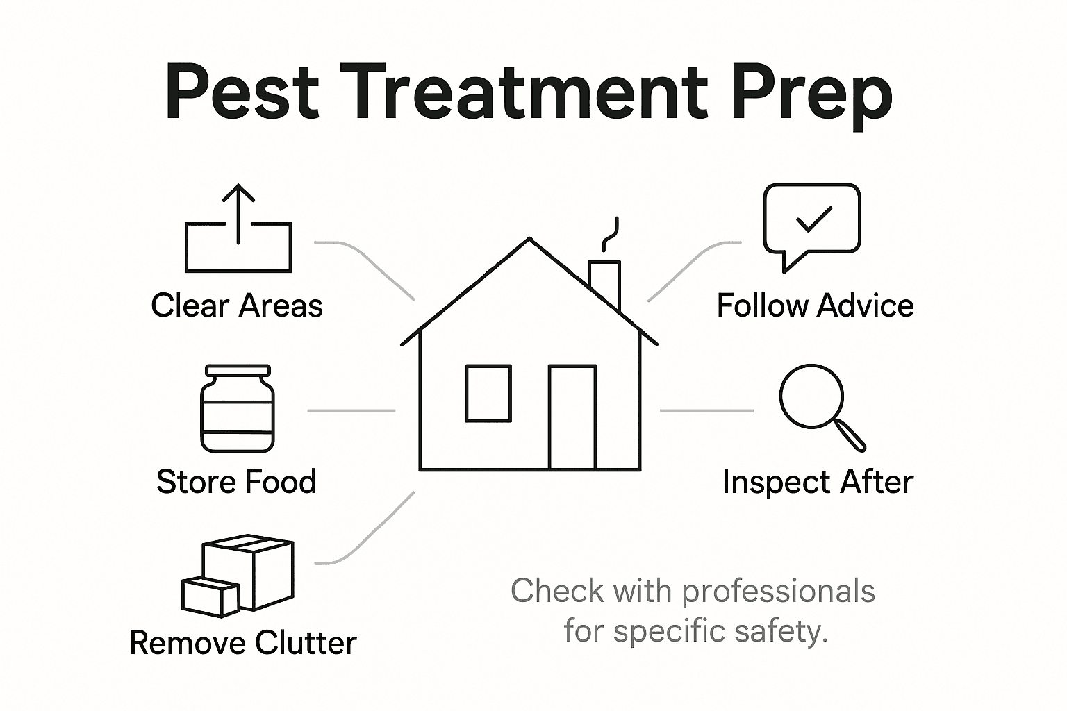 Infographic simplifying pest treatment prep steps