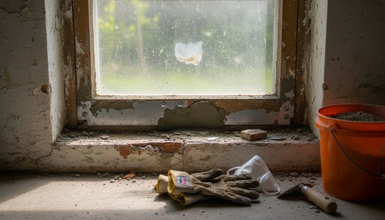 Applying metal flashing and sealant to window