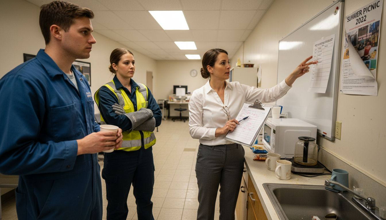 Manager trains staff on pest protocols