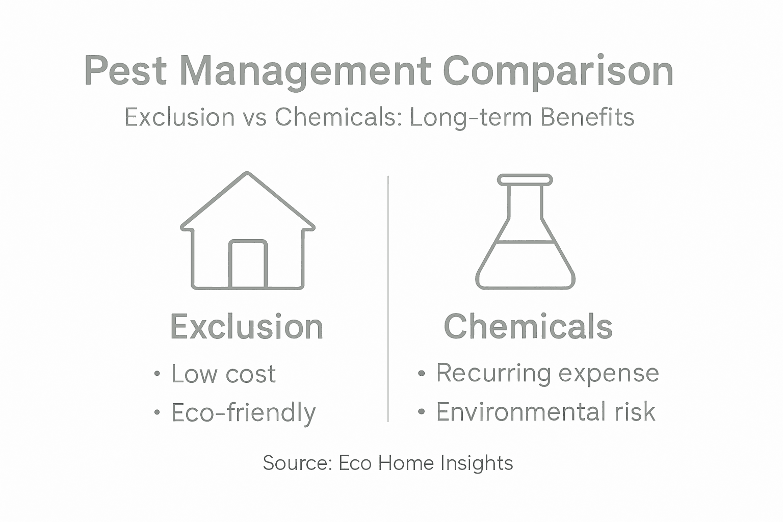 Side-by-side benefits of pest exclusion methods