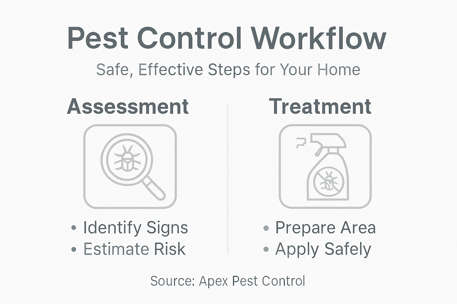 Infographic summarizing pest control workflow