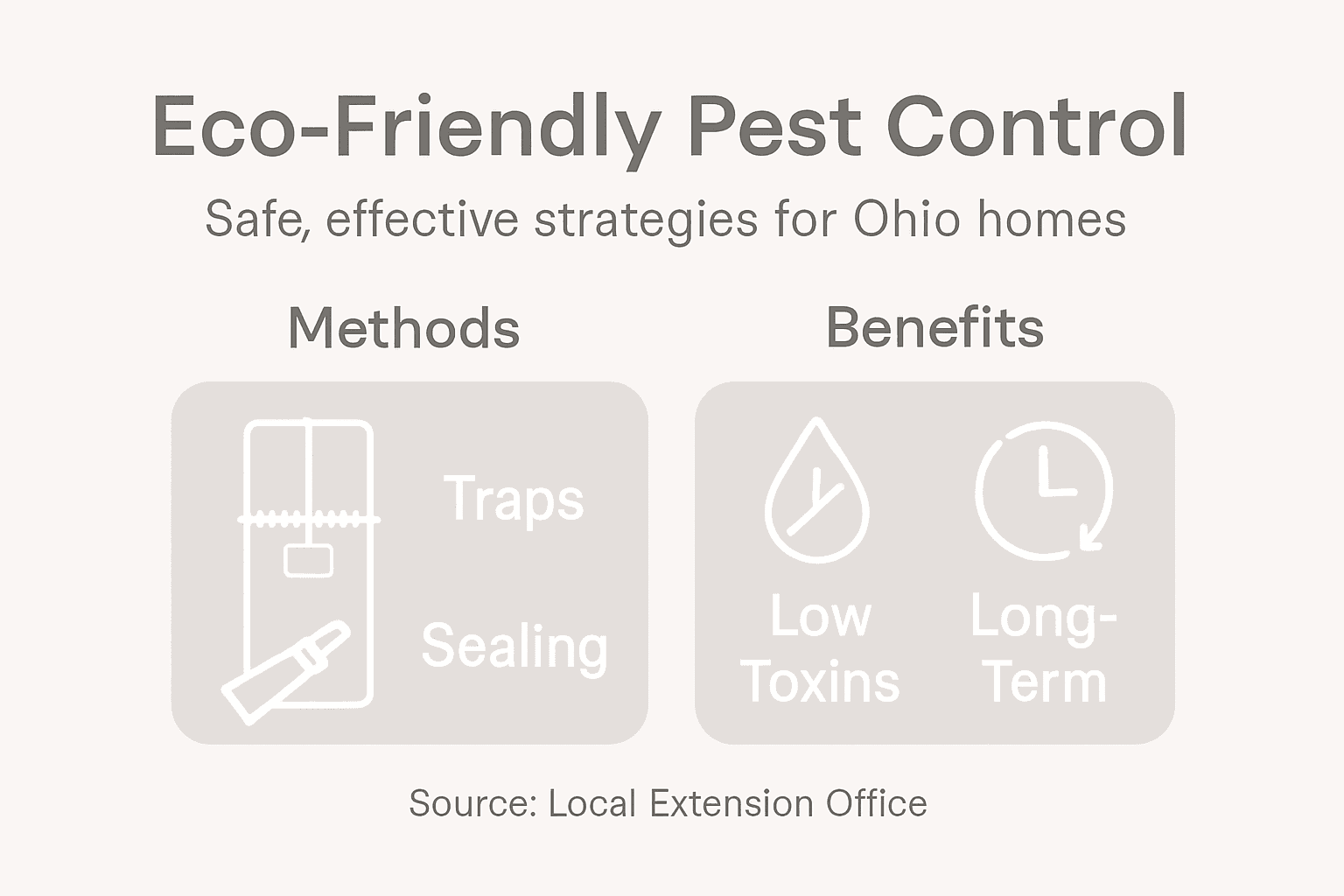 Infographic summarizing eco-friendly pest control