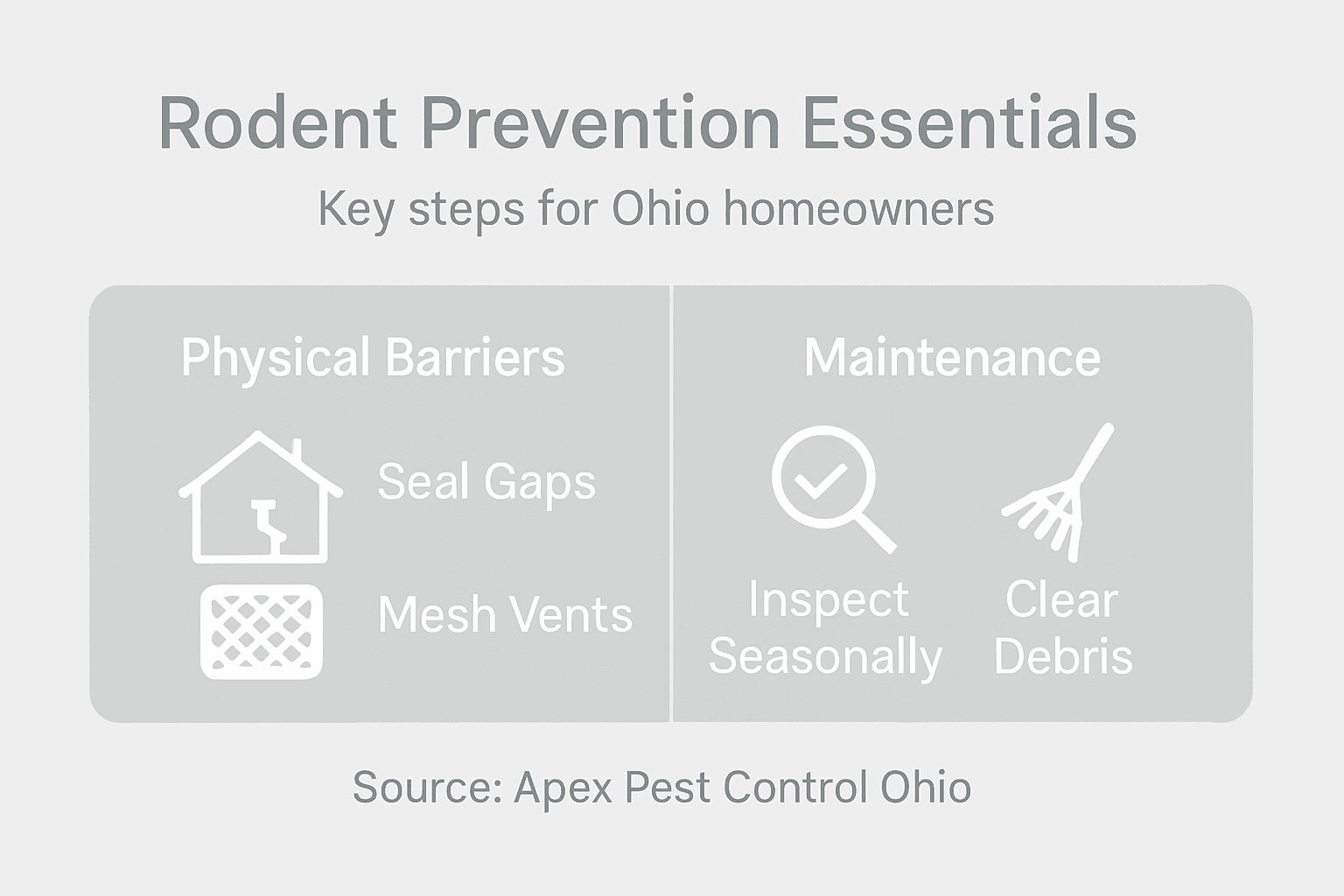 Infographic shows main rodent prevention methods