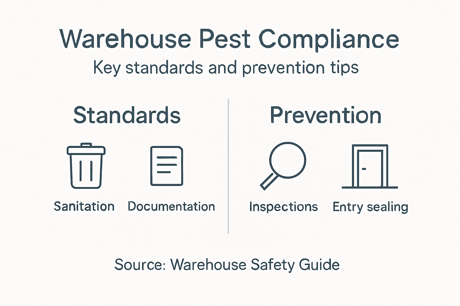 Infographic of pest compliance standards and tips
