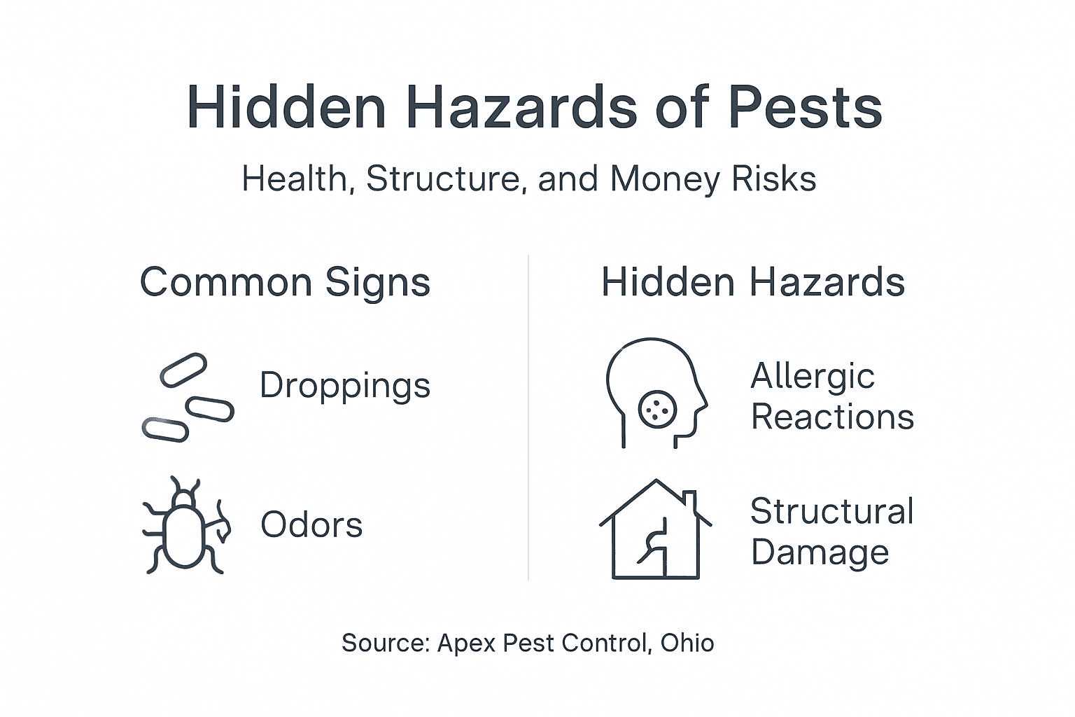 Infographic highlights hidden hazards and signs of pests
