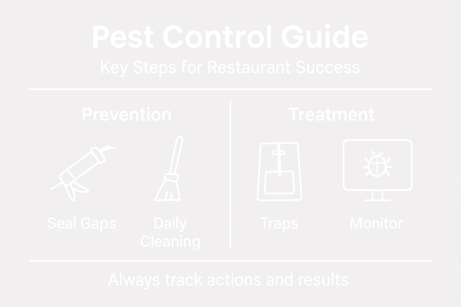Infographic showing restaurant pest control steps