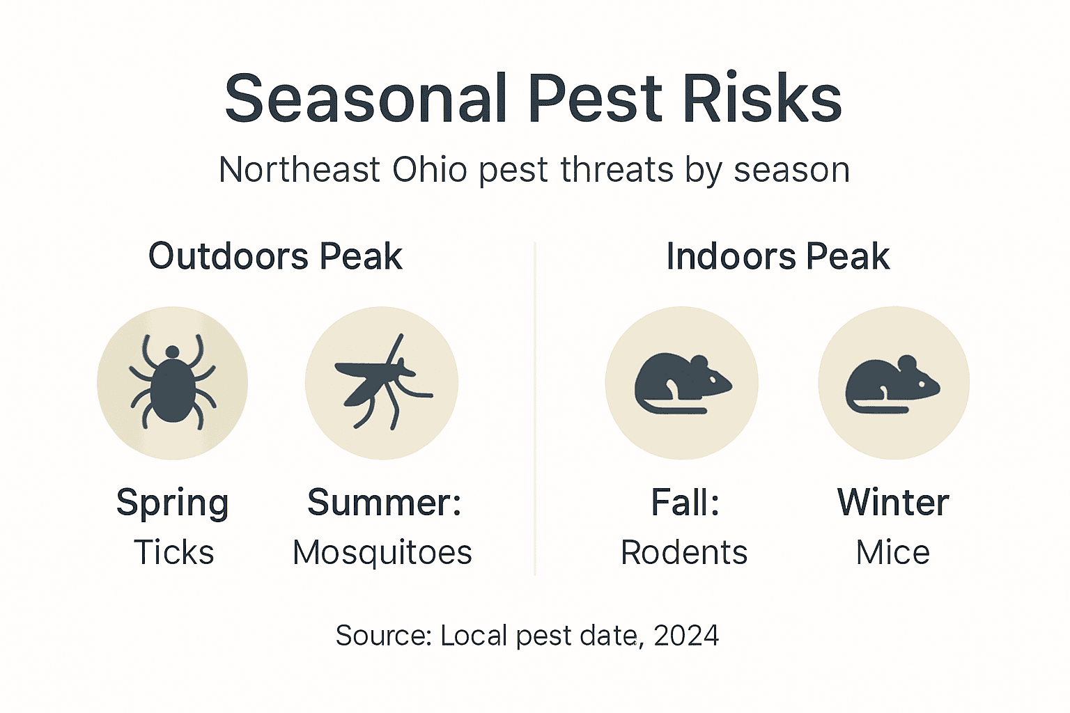 Infographic shows Northeast Ohio pest risks by season
