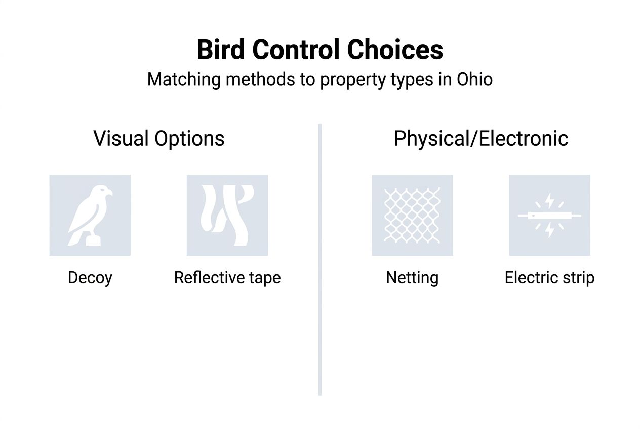 Infographic for bird control method comparison