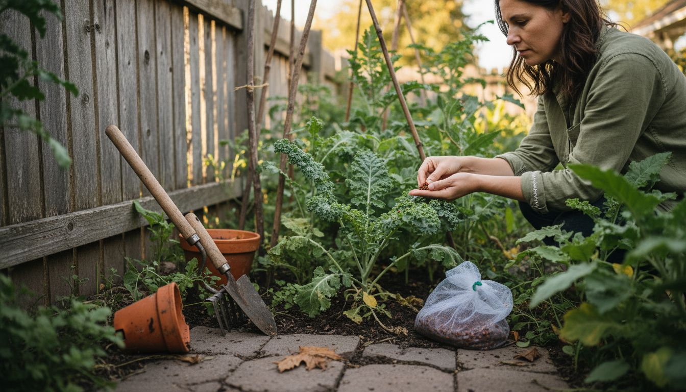 Releasing beneficial insects in backyard garden
