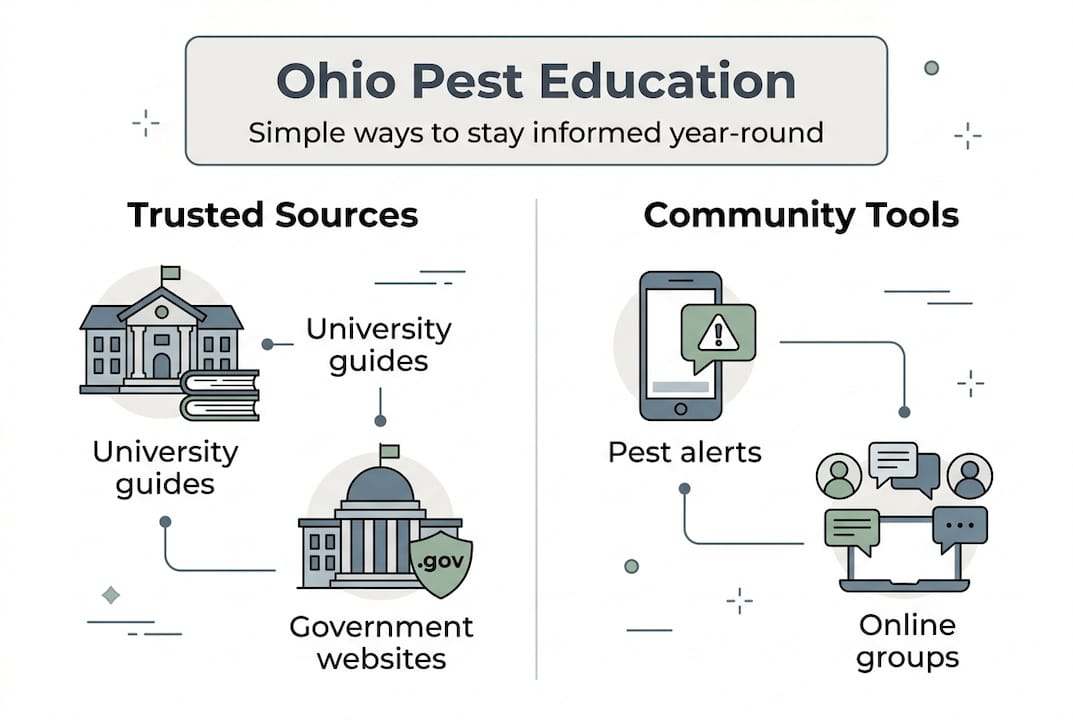 Infographic on Ohio pest education methods