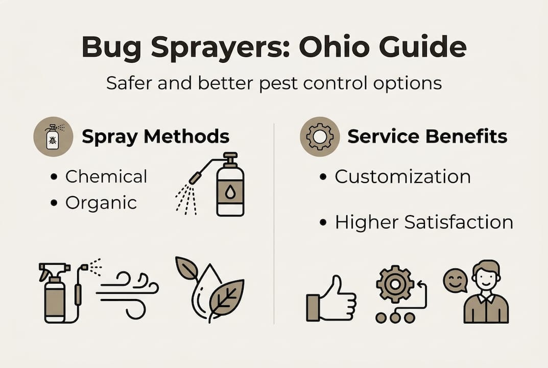 Infographic showing bug spray types and benefits