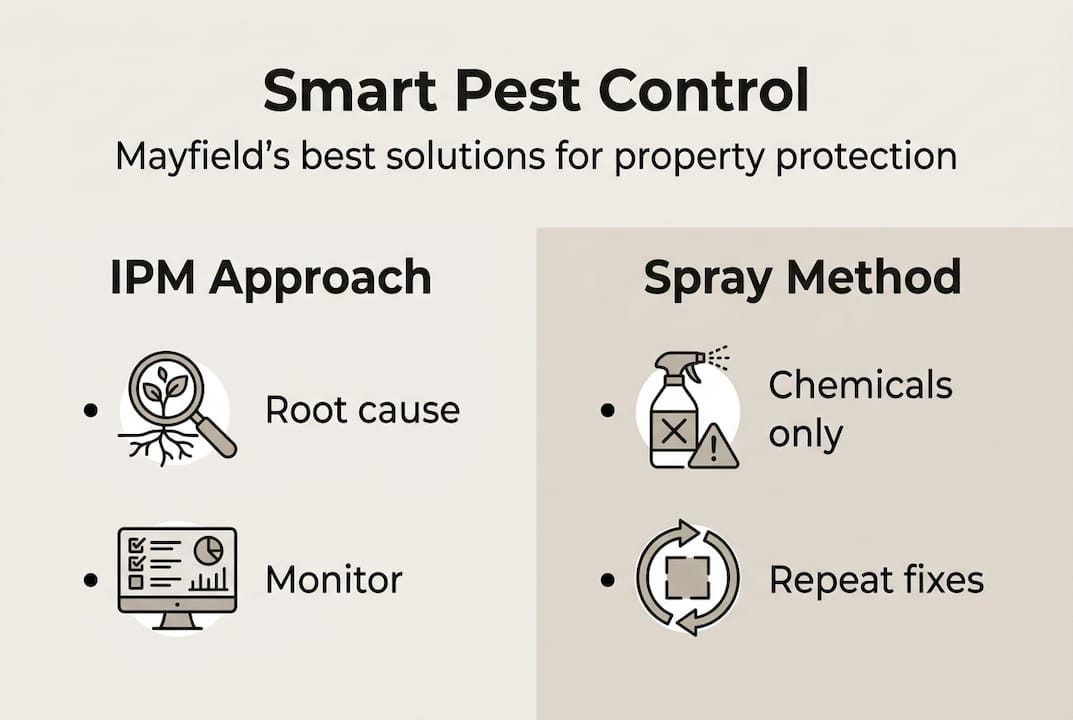 Infographic comparing IPM and spray methods