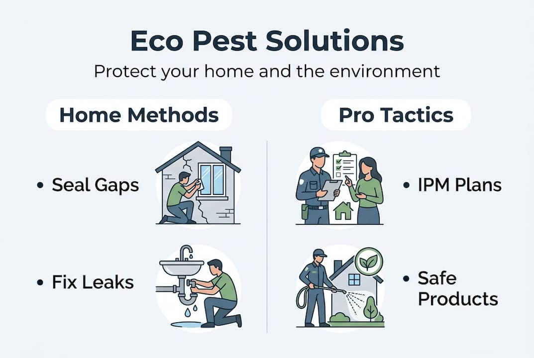 Infographic of eco-friendly pest control solutions