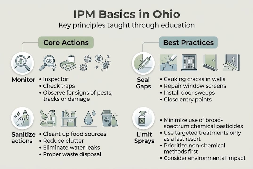 Infographic of IPM basics for Ohio education