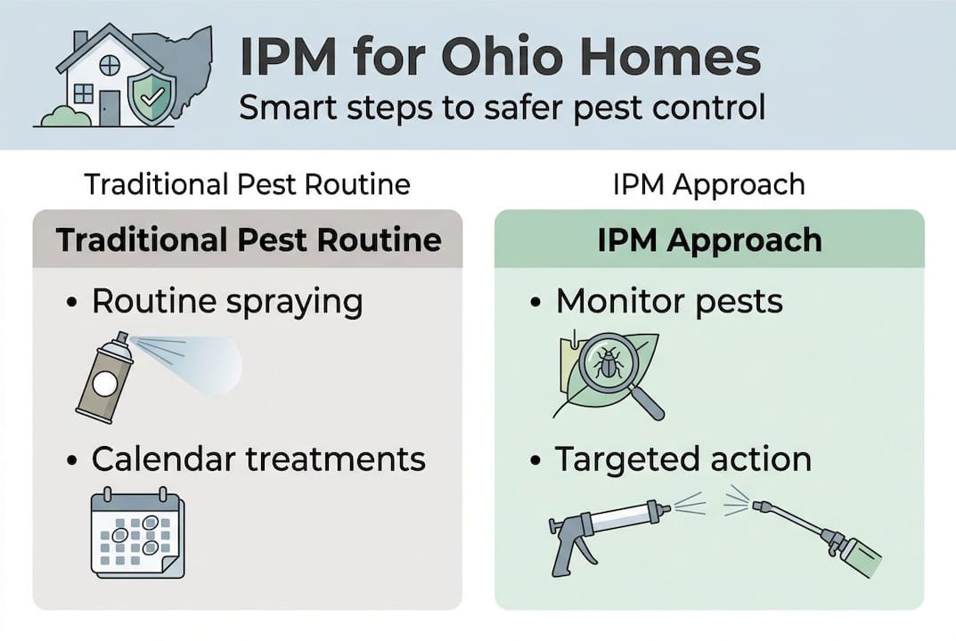 Infographic comparing Ohio pest control methods