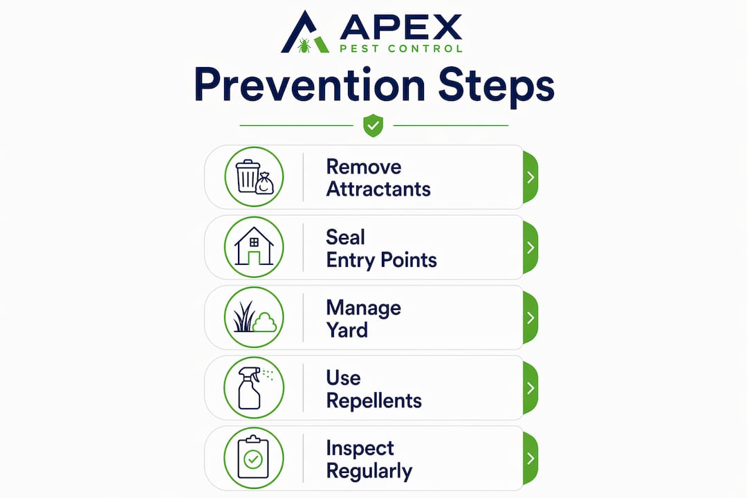 Infographic of prevention steps against stinging insects