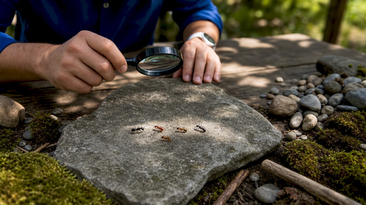 Close-up of common Ohio ant species for identification