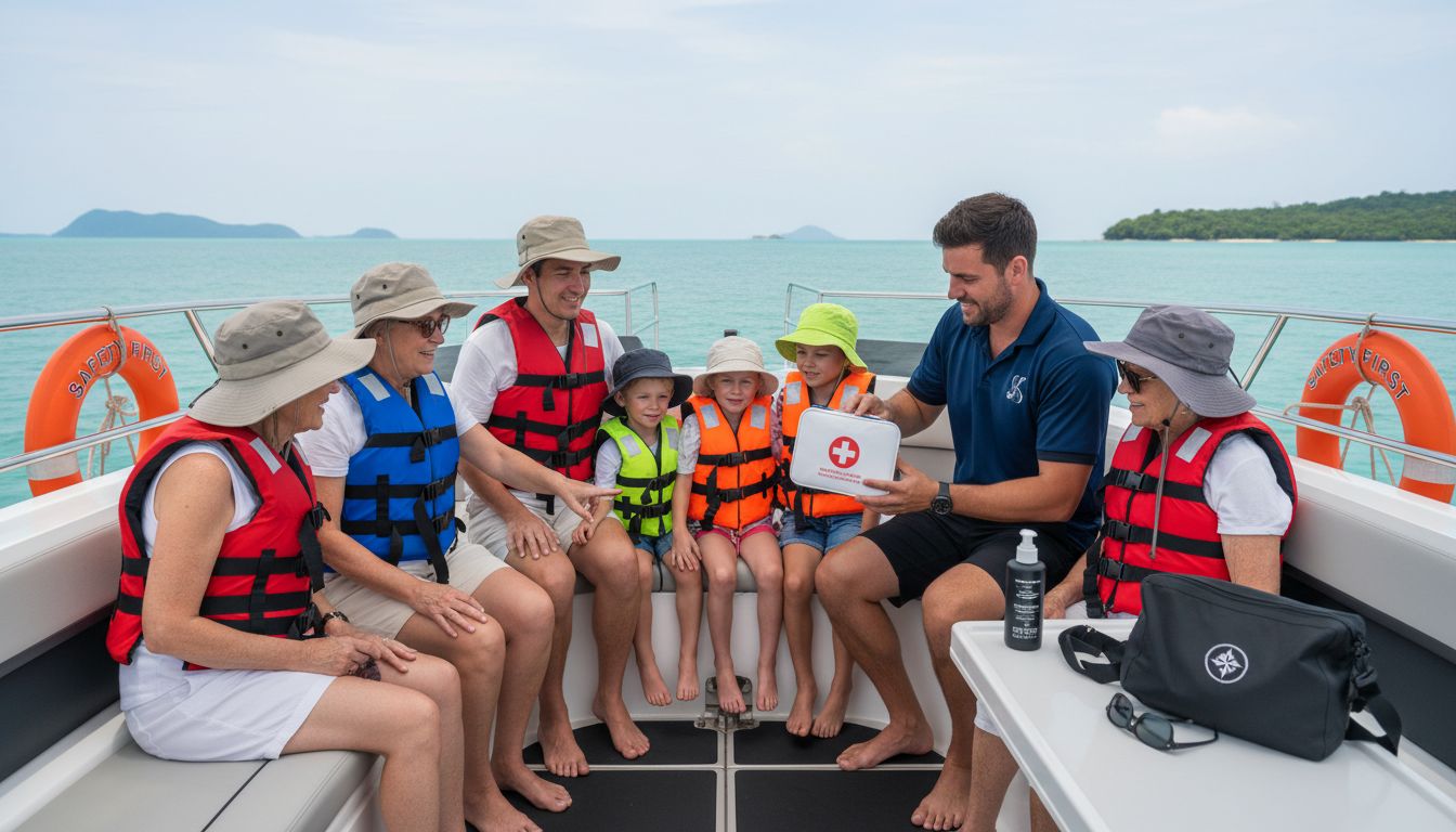 family speedboat safety gear