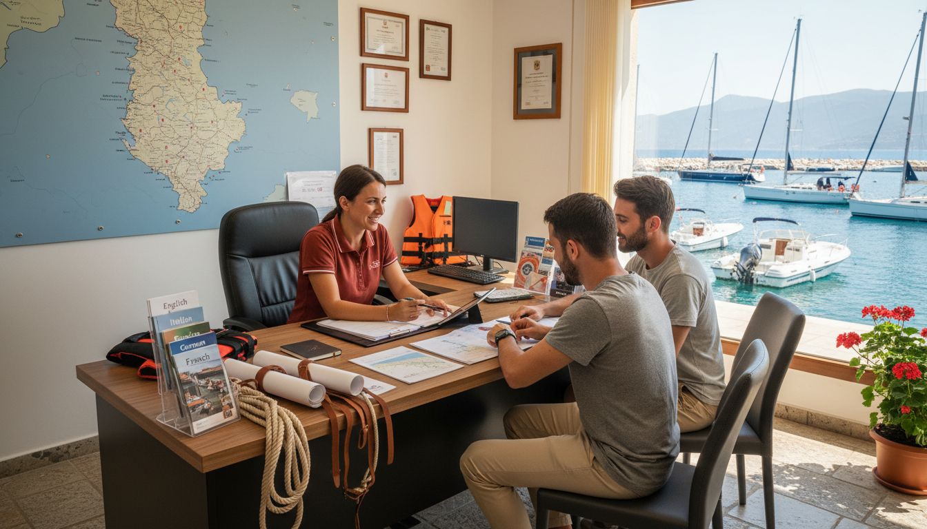 boat rental office Albania