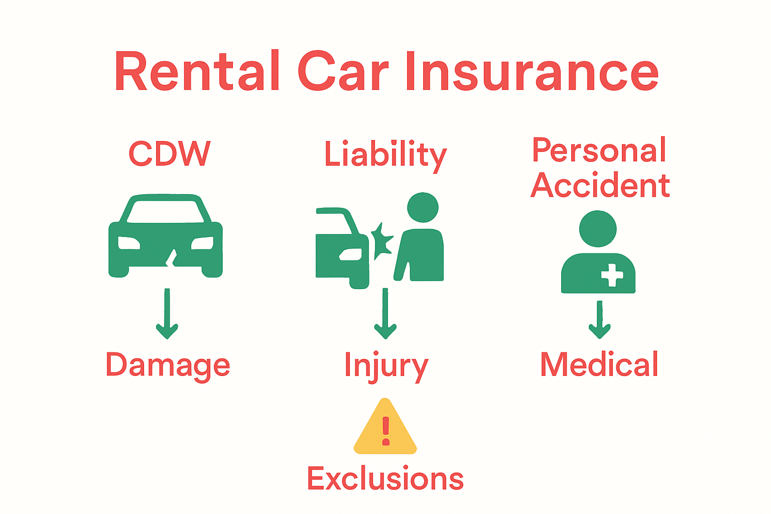 Infographic comparing rental insurance types