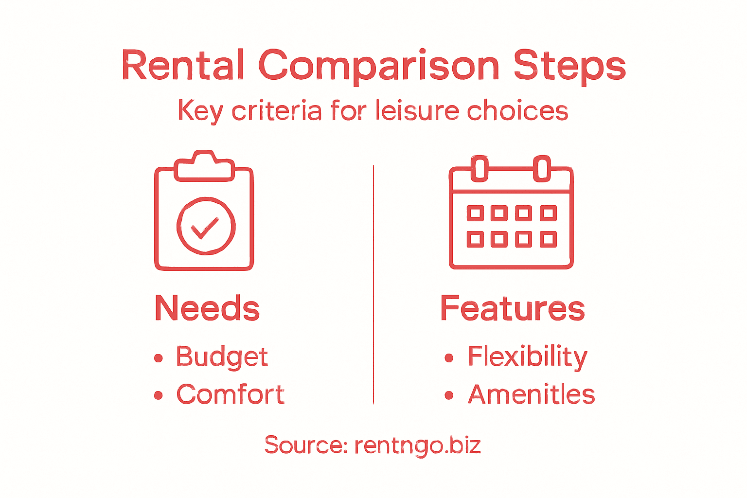 Infographic of key rental decision factors