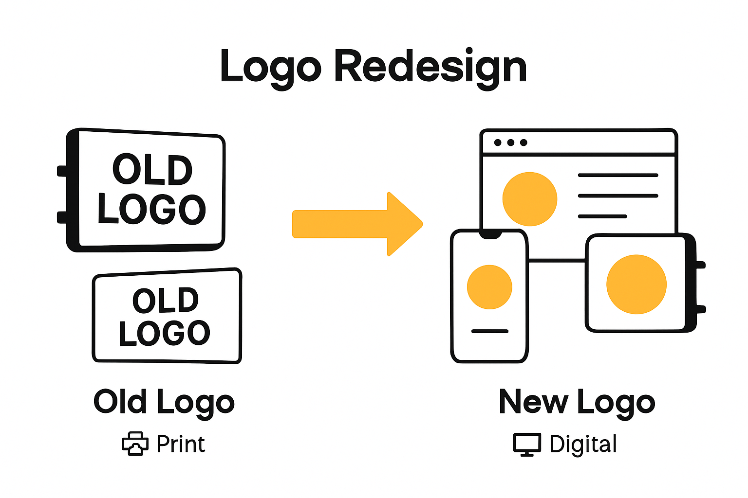 Logo Redesign Steps for UK Business Owners: Complete Guide 2 Stages of implementing a new logo across platforms