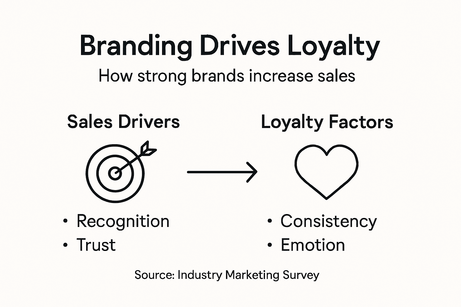Infographic of branding impact on sales and loyalty