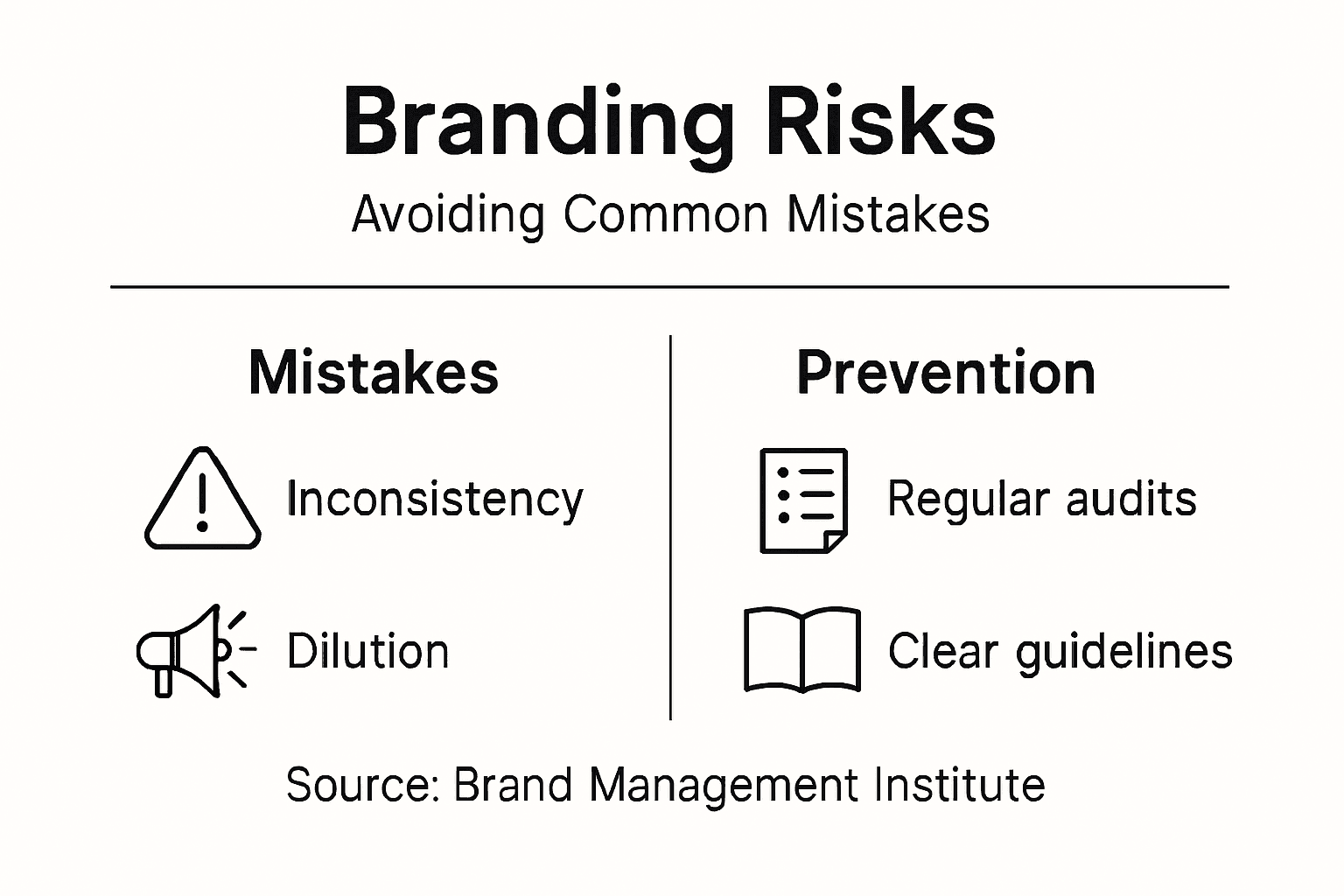 Infographic on branding risks and prevention