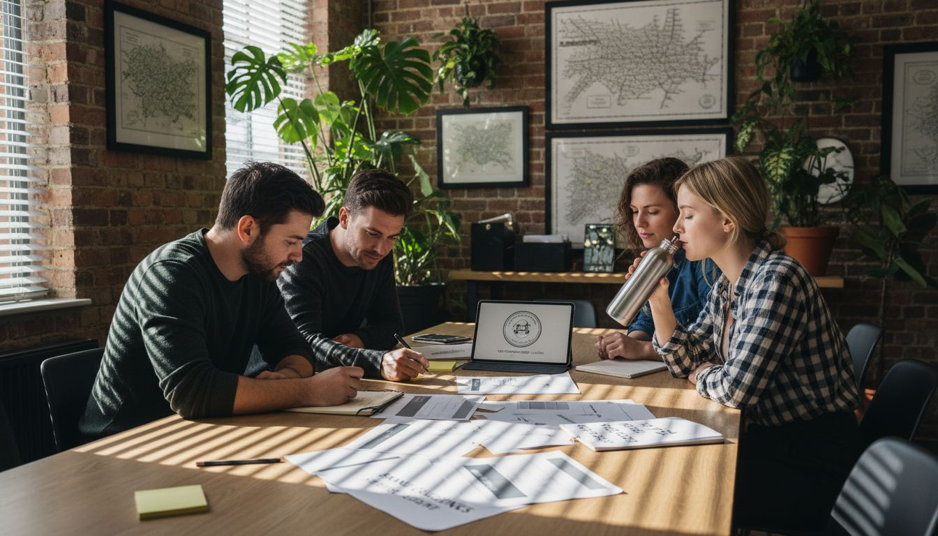 What Is Rebranding? Transforming Your Leeds Business 2 Team meeting on business rebranding strategy