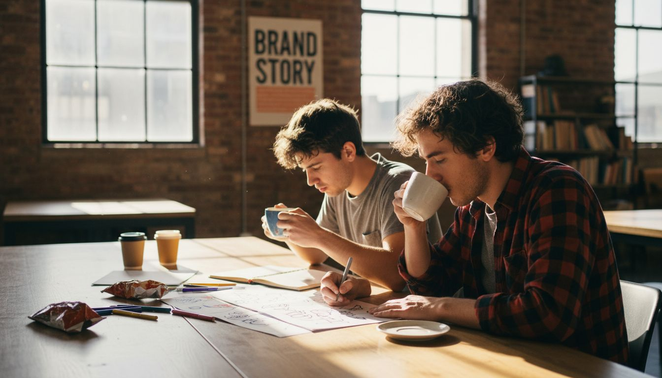 Entrepreneurs brainstorm brand archetype ideas