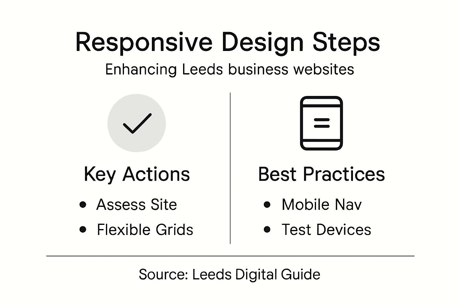 Infographic summary of key responsive design steps