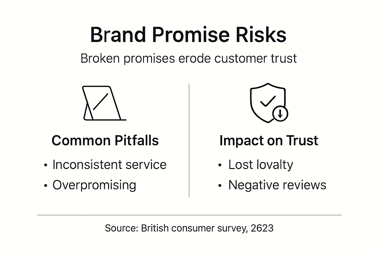 Infographic showing risks of broken promises
