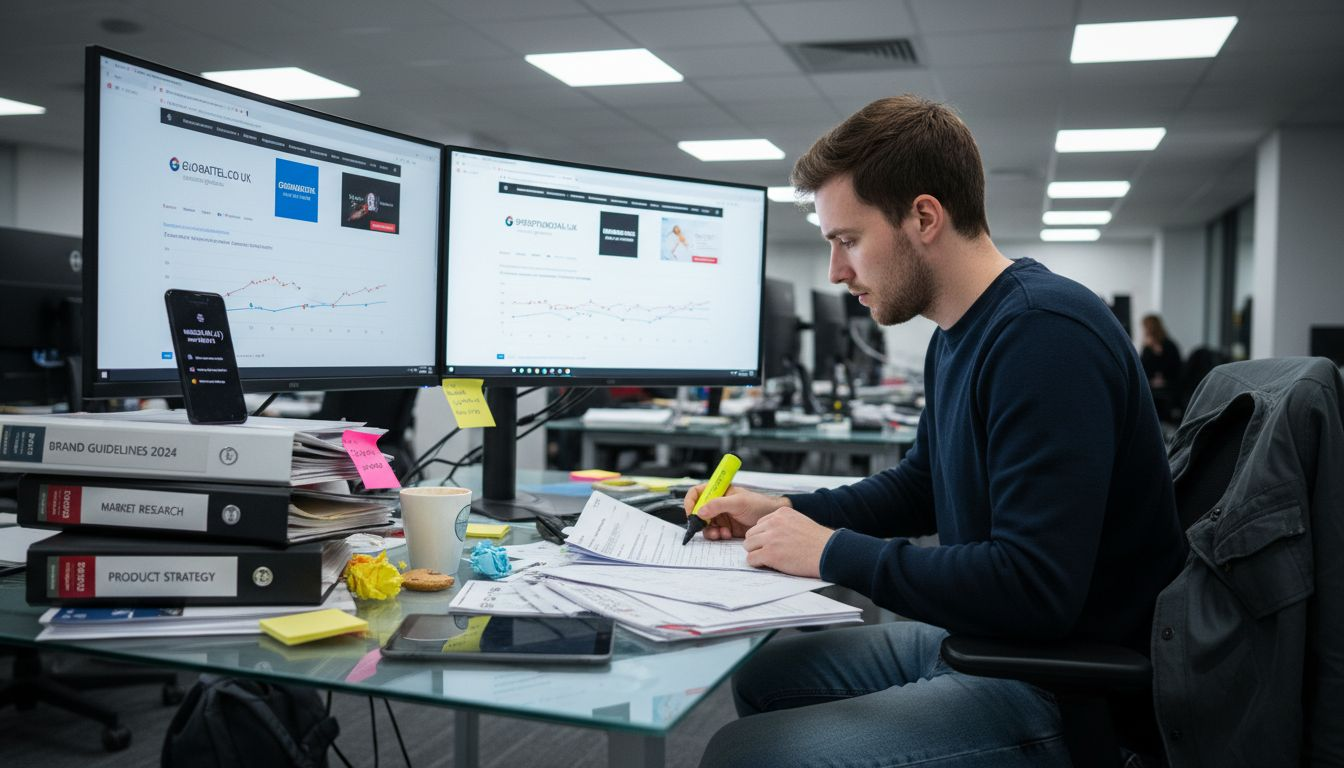 Analyst conducting customer and competitor research