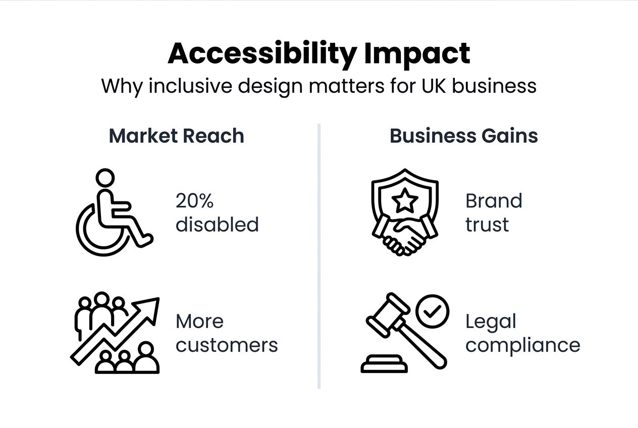Infographic showing accessibility impact and benefits