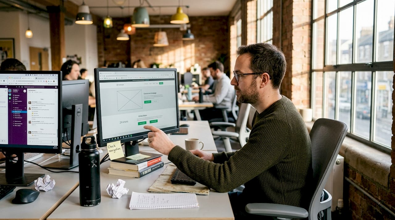 Web designer improving user experience